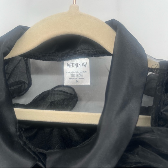 Spirit Halloween Wednesday Addams Costume Dress Black Layered Girl’s Size Small - Picture 3 of 7